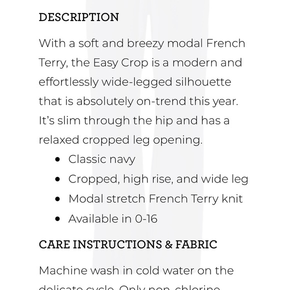 Cabi Easy Crop Navy Item #5177 Size 8 - Picture 8 of 9